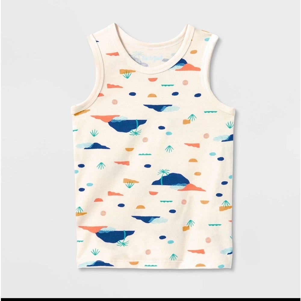 Toddler‎ Boys' Landscape Tank Top - Cat & Jack Cream
